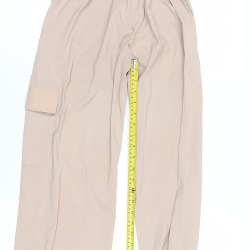 NAANAA Women’s Beige Strapless Belted Jumpsuit UK 6 Slim Fit