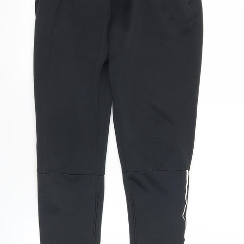 Adidas Boys Black Track Pants 14 Years Tapered Fit Football Joggers