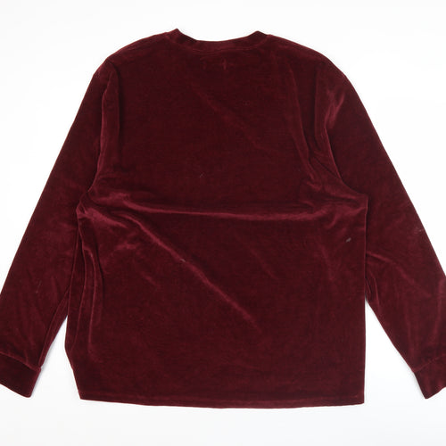 Topman Men’s Red Velvet Pullover Sweatshirt Size 2XL