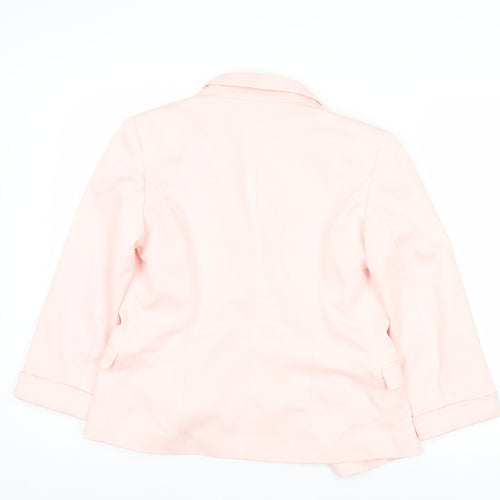 Miss Selfridge Womens Pink Blazer Size 10 Regular Fit Workwear Jacket