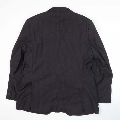 Lanificio Cerruti Men's Black Pinstripe Wool Blazer 42S Jacket