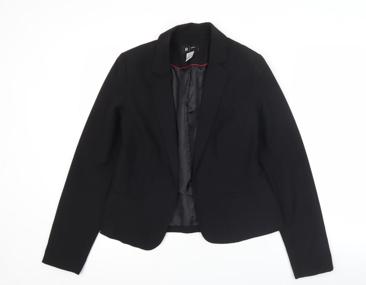 La Redoute Women’s Black Blazer UK 8 Single-Breasted Jacket