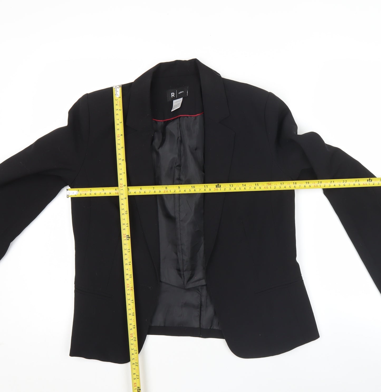 La Redoute Women’s Black Blazer UK 8 Single-Breasted Jacket