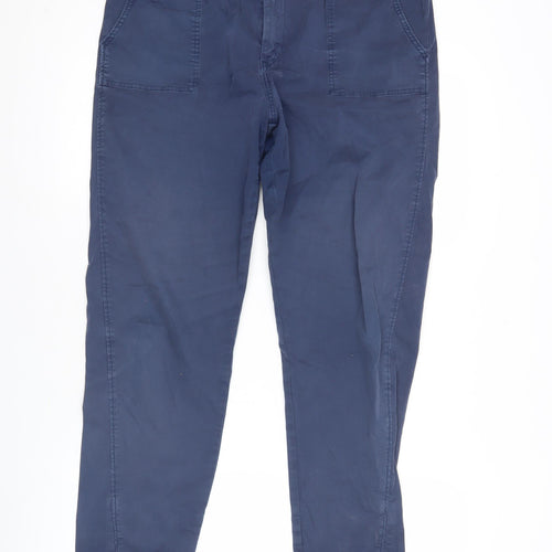 Zara Women Blue Size 12 Chino Twill Cotton Trousers