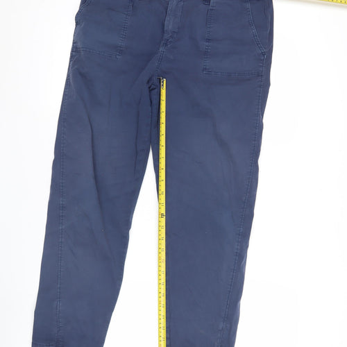 Zara Women Blue Size 12 Chino Twill Cotton Trousers