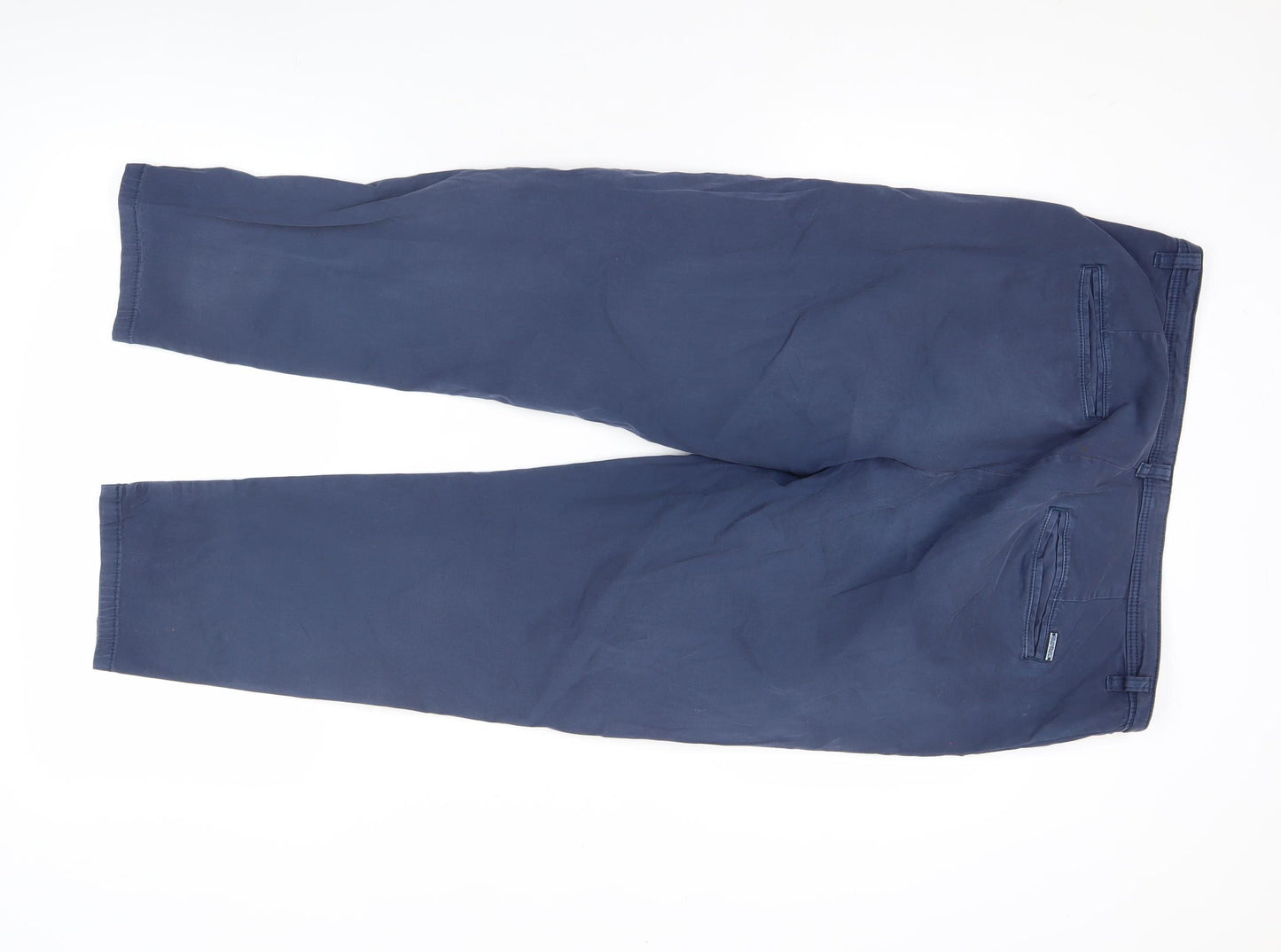 Zara Women Blue Size 12 Chino Twill Cotton Trousers