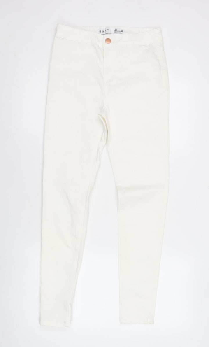 Denim Co. Womens White Skinny Jeans Size 10 Slim Fit Stretch