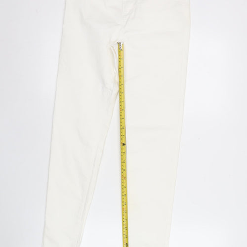 Denim Co. Womens White Skinny Jeans Size 10 Slim Fit Stretch