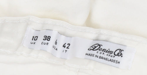 Denim Co. Womens White Skinny Jeans Size 10 Slim Fit Stretch