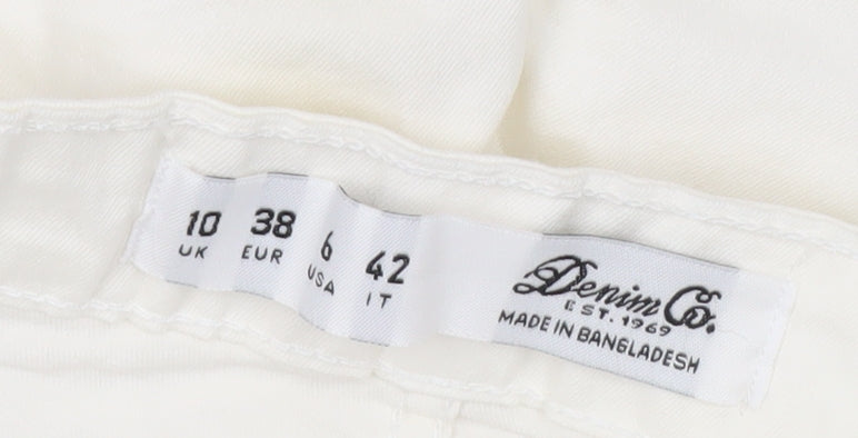 Denim Co. Womens White Skinny Jeans Size 10 Slim Fit Stretch
