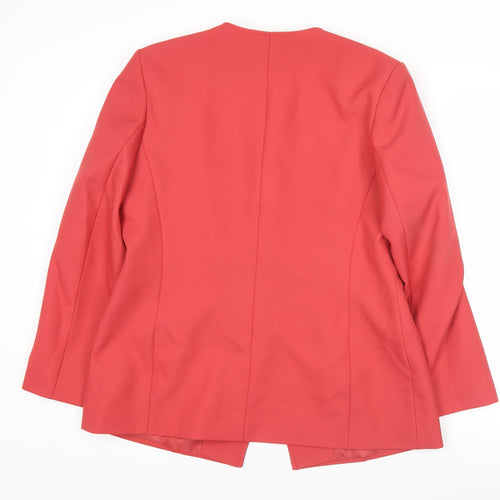 Eastex Womens Red Blazer Size 14 Business Casual Jacket