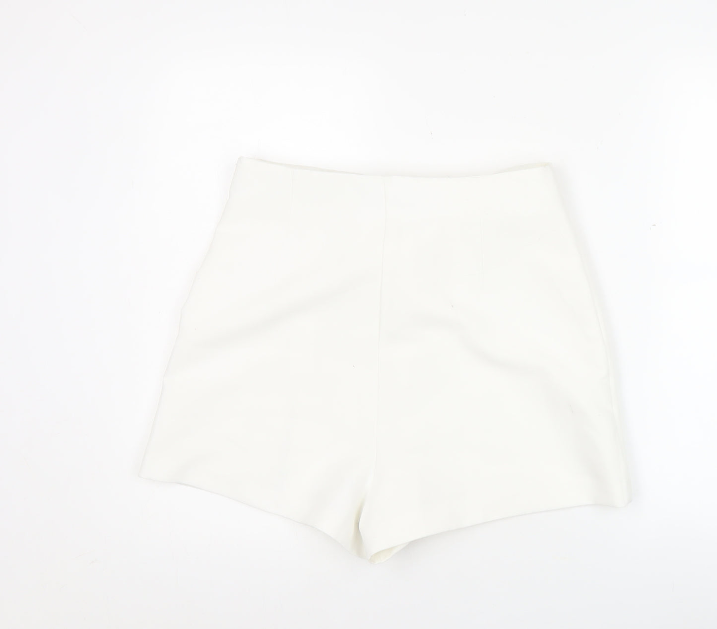 Zara Women White Skort L High Rise Short Casual Party Summer