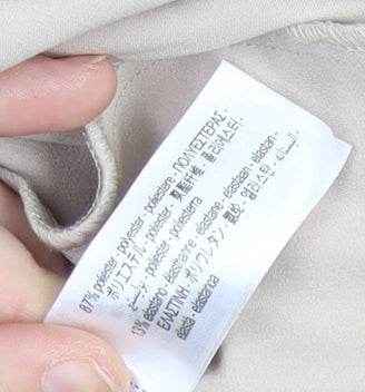 Zara Women’s Black Beige Colourblock Full Zip Hoodie Size S