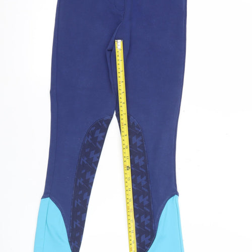 Equestrian Girls Blue Jodhpur Riding Trousers Size 24in Cotton Blend