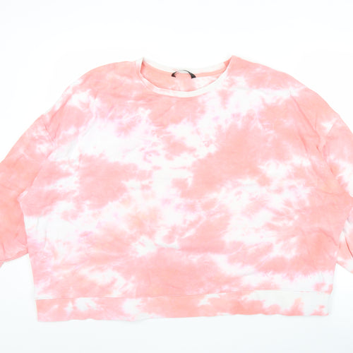 Dunnes Women’s Pink Tie-Dye Sweatshirt XXL Cotton Blend