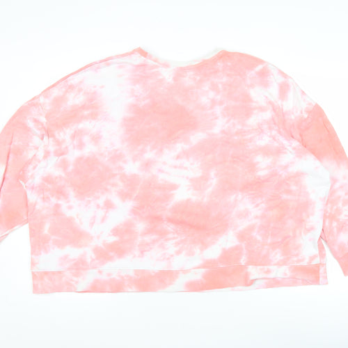 Dunnes Women’s Pink Tie-Dye Sweatshirt XXL Cotton Blend