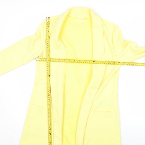 Amisu Women’s Yellow Mid-Length Blazer Jacket Size 12