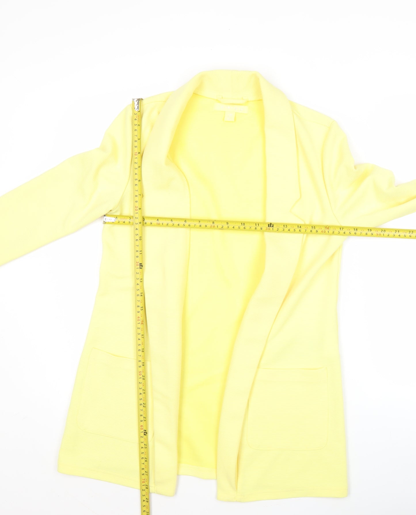 Amisu Women’s Yellow Mid-Length Blazer Jacket Size 12