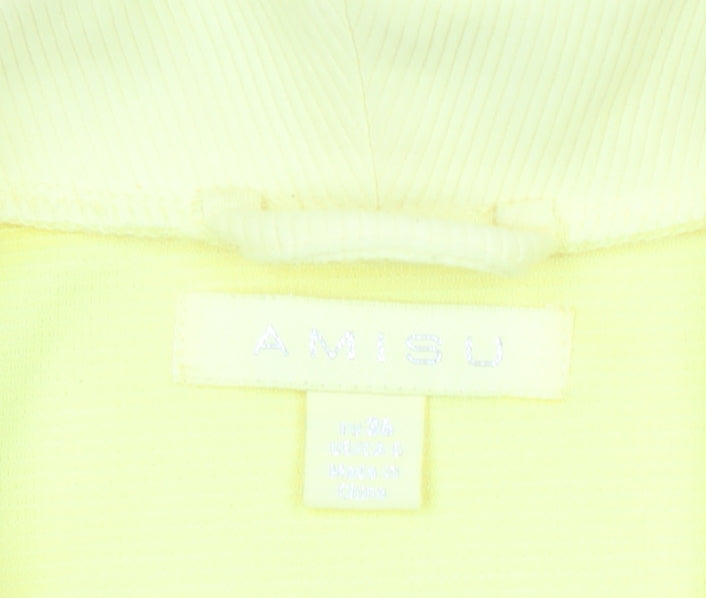 Amisu Women’s Yellow Mid-Length Blazer Jacket Size 12