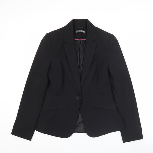 Atmosphere Womens Black Blazer Jacket UK 10 Regular Fit Notch Lapel