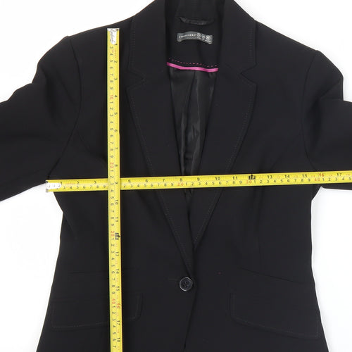 Atmosphere Womens Black Blazer Jacket UK 10 Regular Fit Notch Lapel