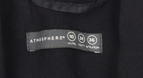 Atmosphere Womens Black Blazer Jacket UK 10 Regular Fit Notch Lapel