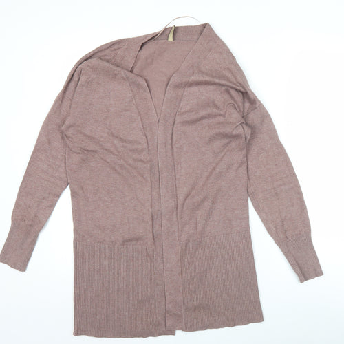 Soyaconcept Womens Brown Long Sleeve Open Knit Cardigan Size S
