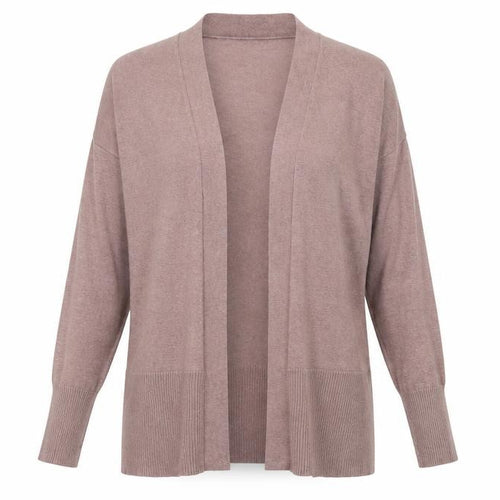Soyaconcept Womens Brown Long Sleeve Open Knit Cardigan Size S