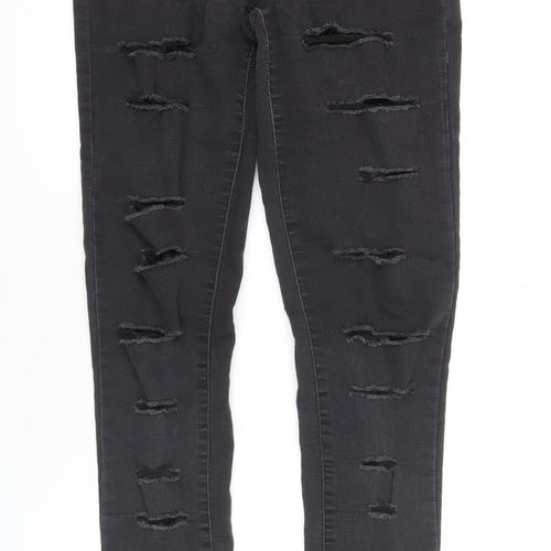Parisian Womens Black Size 6 Distressed Skinny Jeans