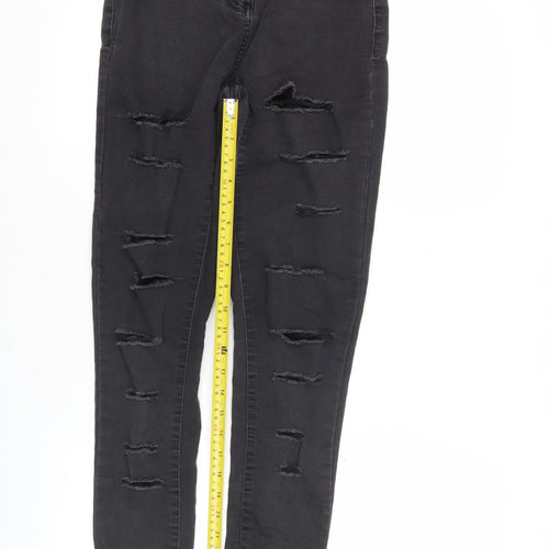 Parisian Womens Black Size 6 Distressed Skinny Jeans