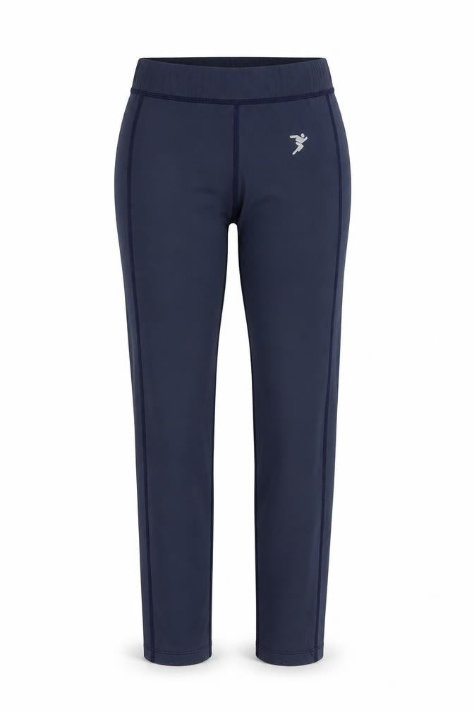 Front view of Precision women’s blue xs compression leggings slim fit
