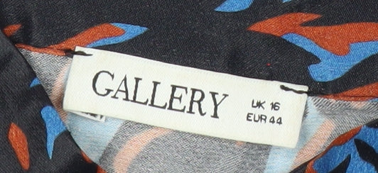 Gallery Women’s Multicoloured Viscose Midi Dress Size 16 A-Line