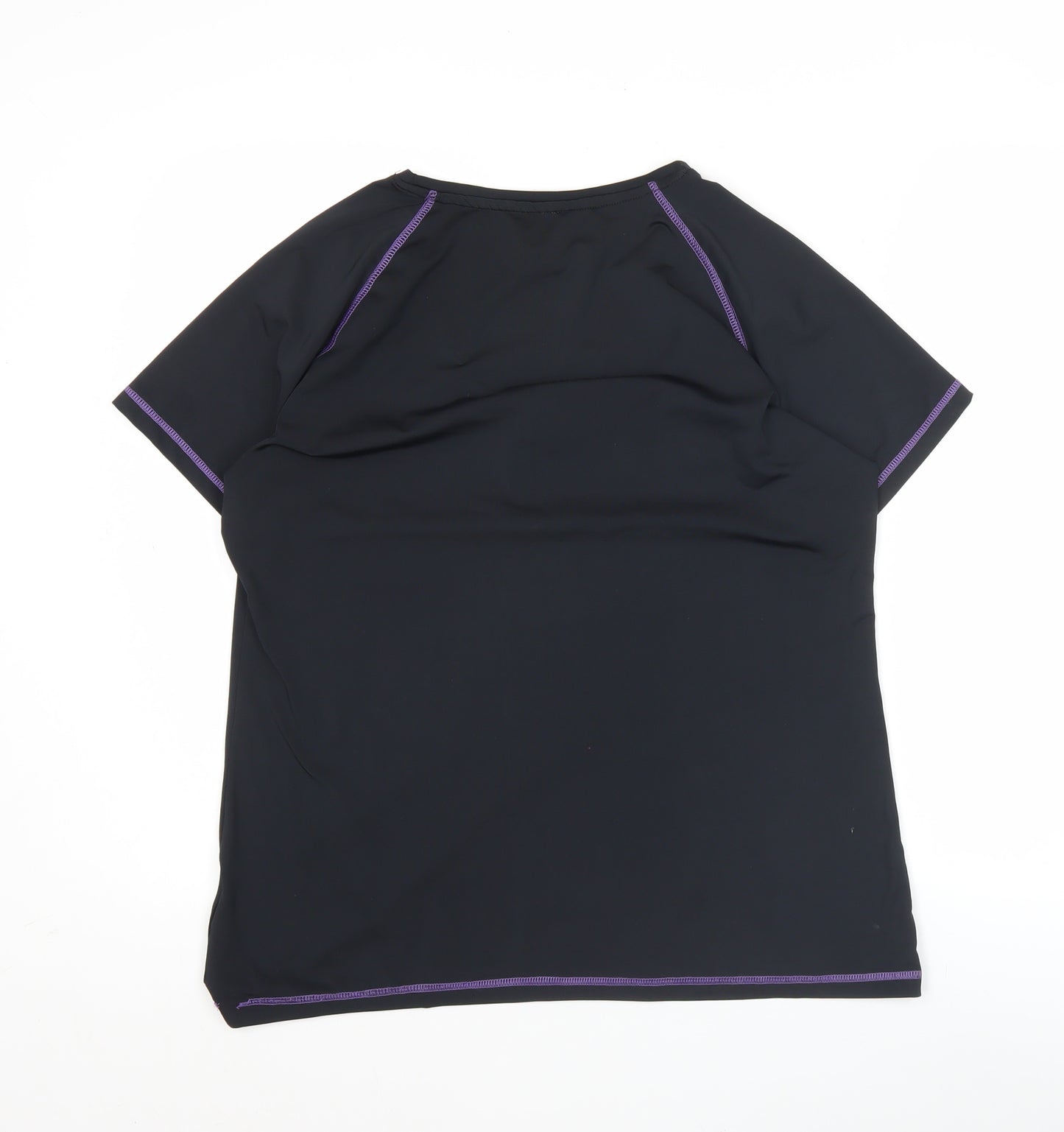 Crivit Womens Black Short Sleeve V-Neck Active T-Shirt Size 18/20