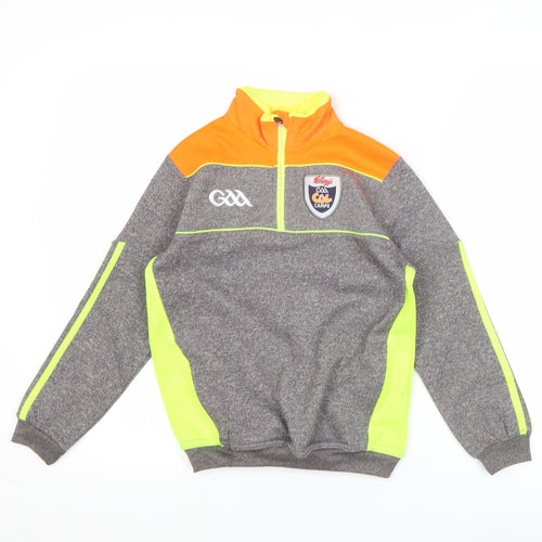 O'Neills Boys Grey Neon 1/4 Zip Sports Sweatshirt 2 Years