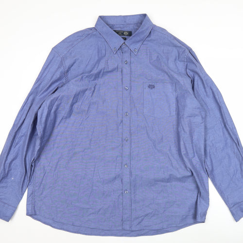 Paul Costelloe Men’s Blue 3XL 50-52" Regular Fit Button-Down Shirt