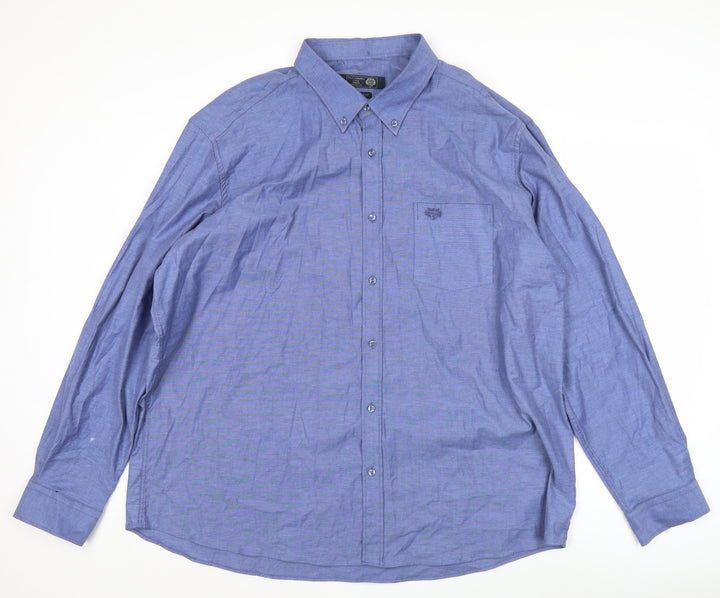 Paul Costelloe Men’s Blue 3XL 50-52" Regular Fit Button-Down Shirt