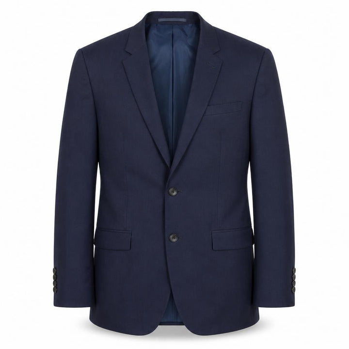 River Island Men’s Blue Suit Jacket 40R Notch Lapel Two-Button