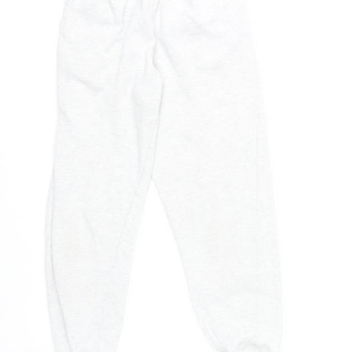 New Look Womens White Sweatpants Size 8 Regular Fit Cotton Blend