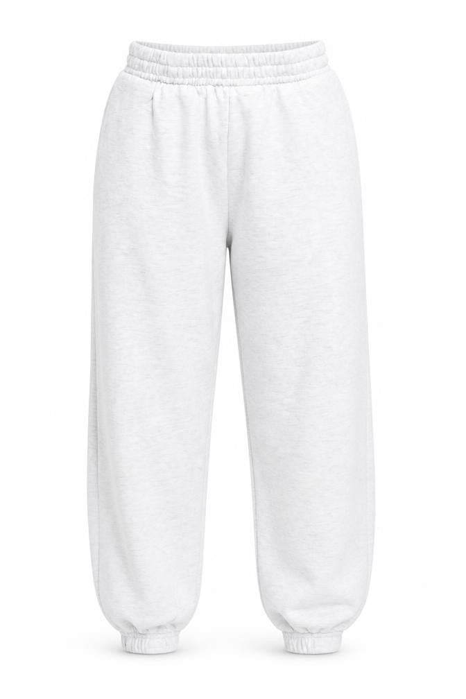 Front view of New Look women’s white sweatpants, size UK 8, regular fit cotton blend