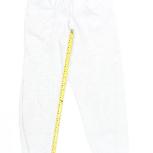 New Look Womens White Sweatpants Size 8 Regular Fit Cotton Blend