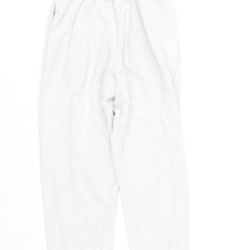 New Look Womens White Sweatpants Size 8 Regular Fit Cotton Blend
