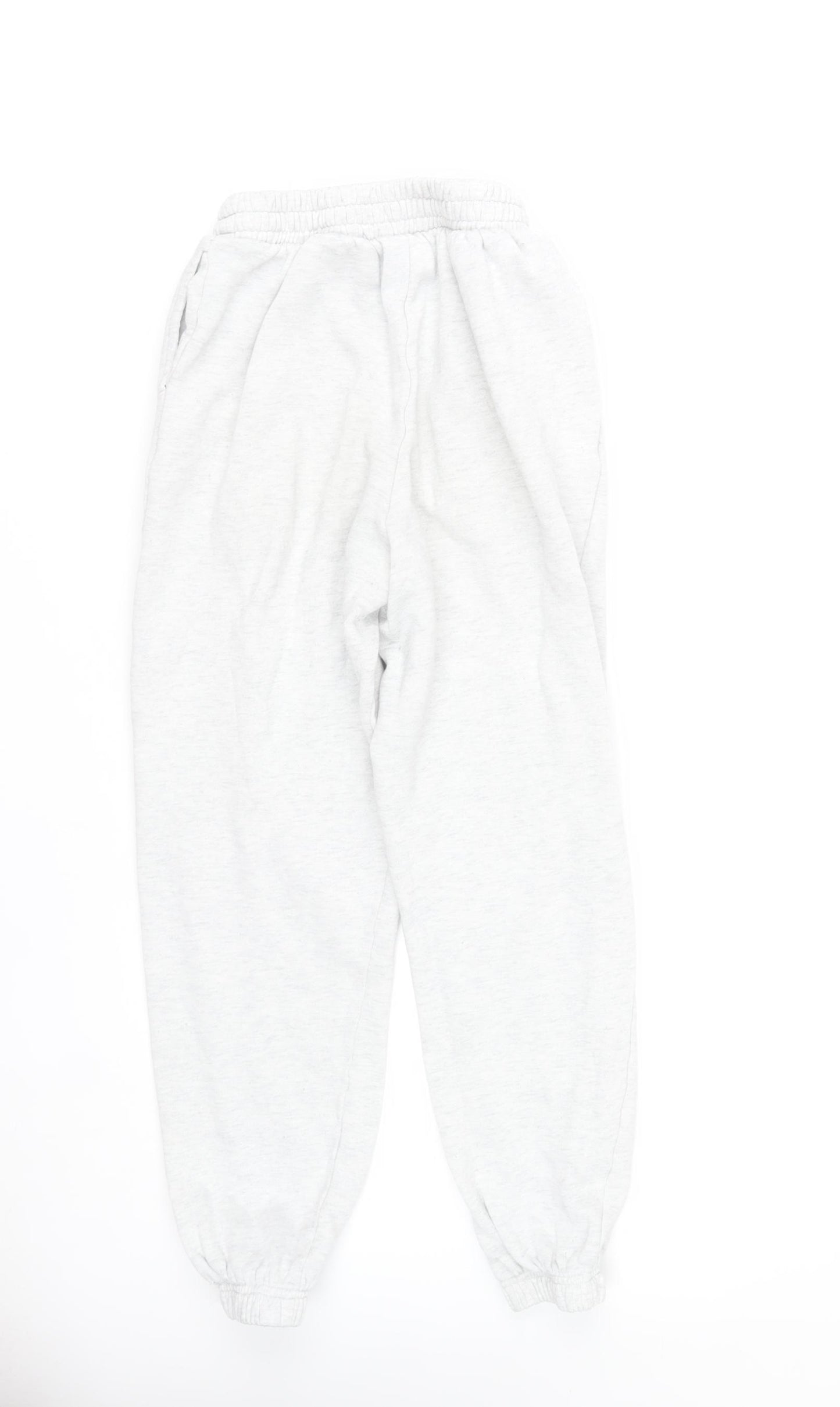 New Look Womens White Sweatpants Size 8 Regular Fit Cotton Blend