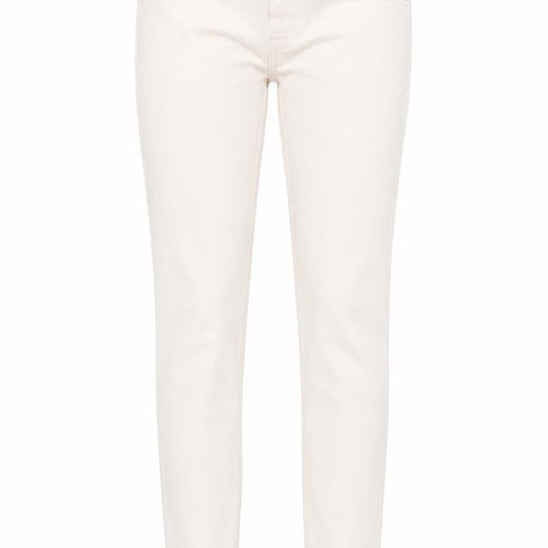 River Island Women Ivory Skinny Jeans Size 10 Slim Fit Frayed Hem