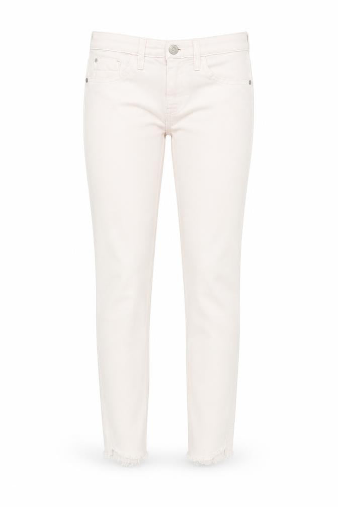 River Island Women Ivory Skinny Jeans Size 10 Slim Fit Frayed Hem