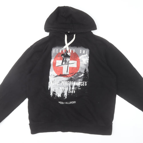 G Men’s Black 2XL Pullover Hoodie Outdoor Ski Graphic Cotton