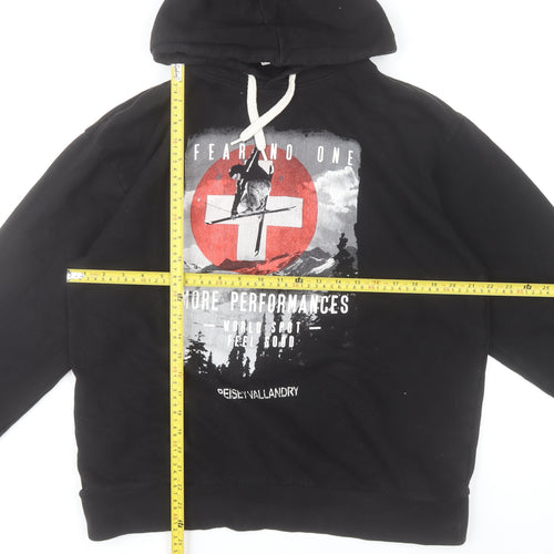 G Men’s Black 2XL Pullover Hoodie Outdoor Ski Graphic Cotton