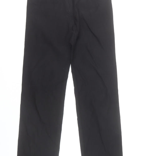 Rouge Womens Black Straight Leg Jeans L High Rise Cotton Blend