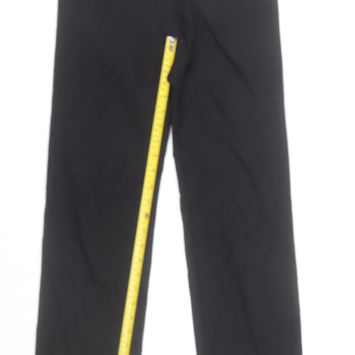 Rouge Womens Black Straight Leg Jeans L High Rise Cotton Blend
