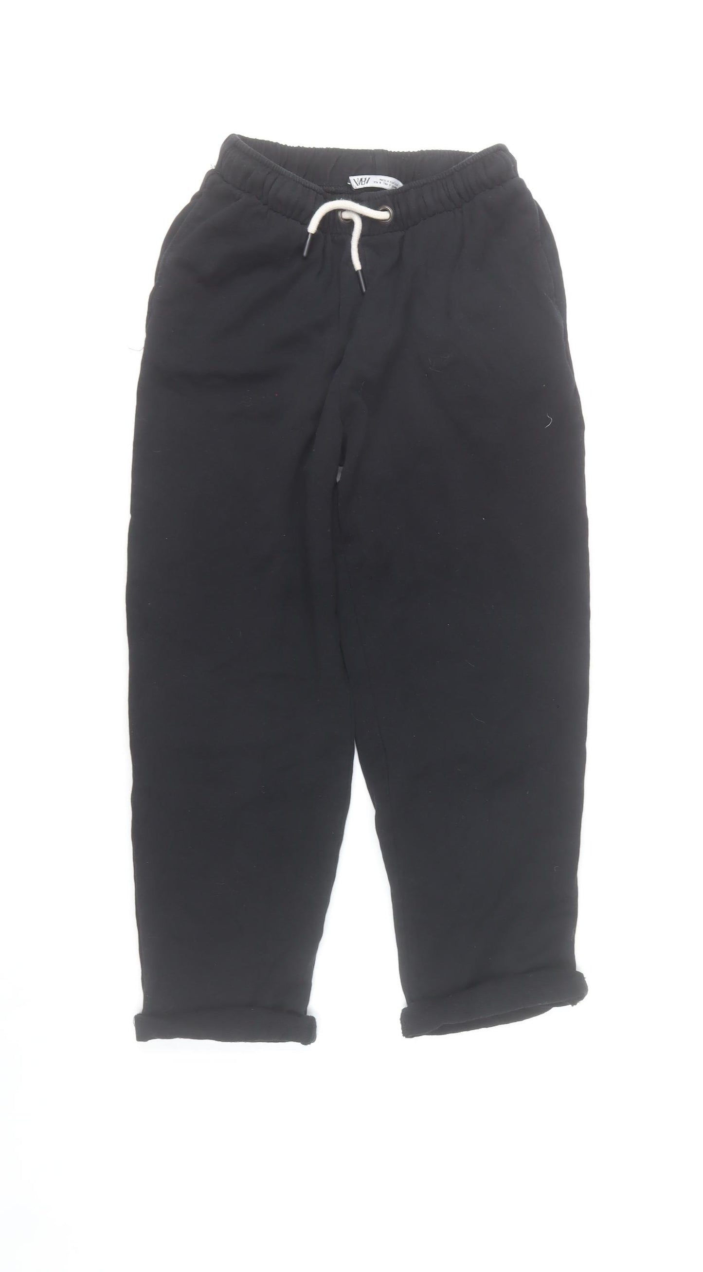 Zara Womens Black Size 8 Sweatpants Cotton Fleece Drawstring Trousers