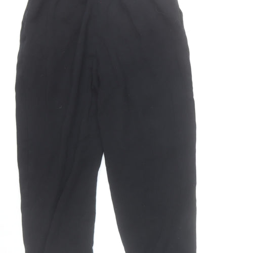 Zara Womens Black Size 8 Sweatpants Cotton Fleece Drawstring Trousers